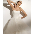 Ball Gown Floor-length Beading Ruffled Wedding Dress